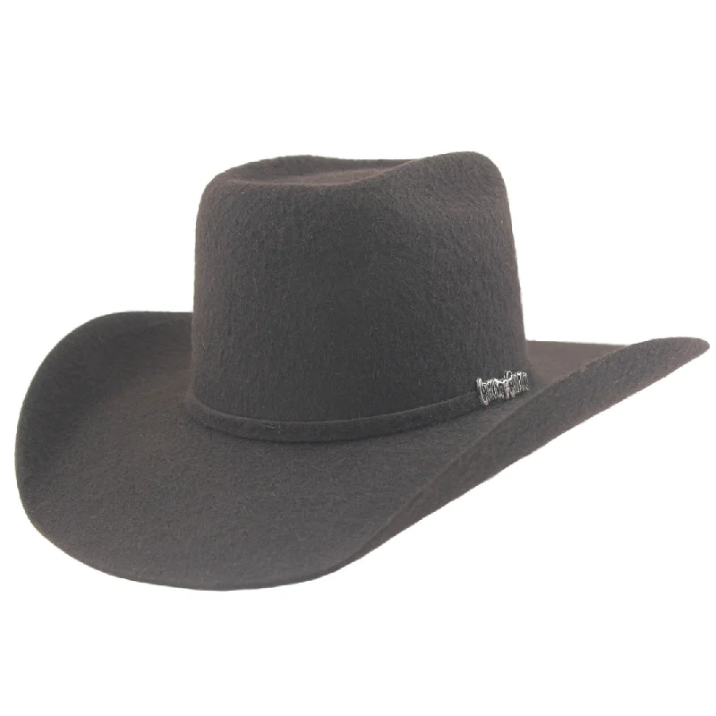 Vintage-inspired straw cowboy hats for men with wide brims and decorative bands -Vakero Grizzly Cowboy Hat Chocolate