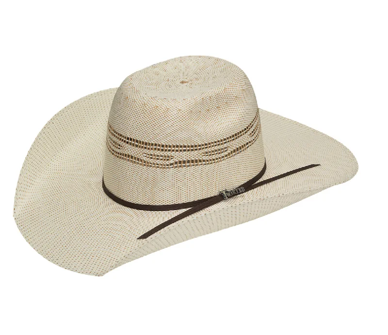 Boho-style straw hat for women with fringe details and relaxed look -Twister - Bangora - T73528