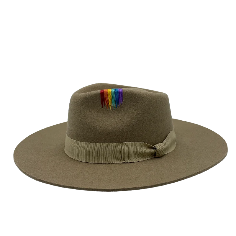 Elegant felt hat with classic shape design -Hampui x Township31 -- Color Drip Camel