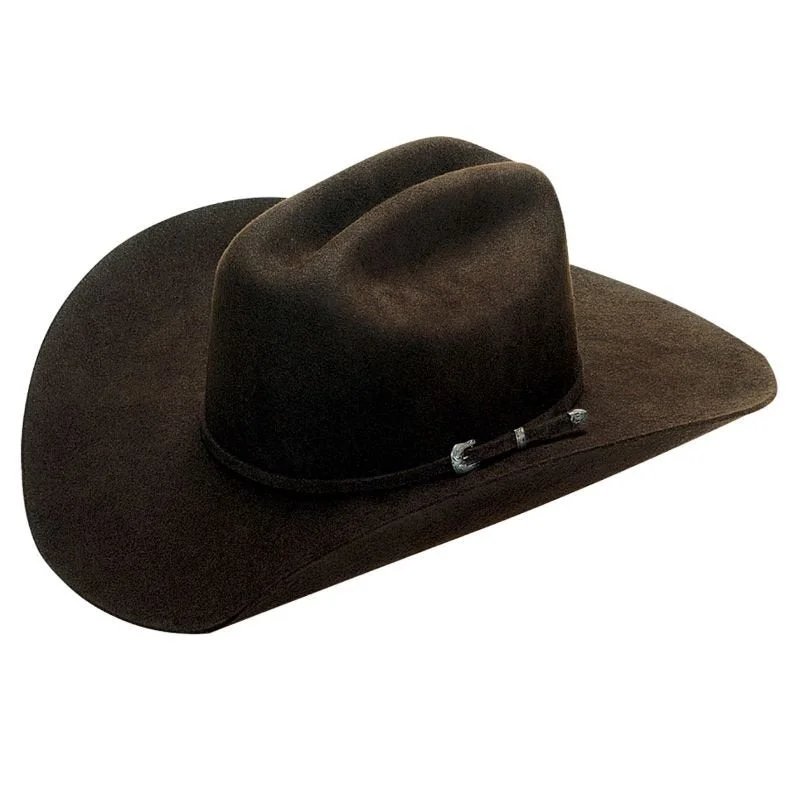 Durable felt hat with sturdy wool build -Twister Men's Felt Chocolate Cowboy Hat