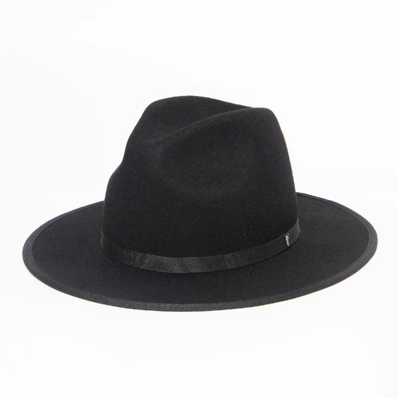 Comfortable felt fedora hats for men with moisture-wicking lining for all-day wear -Parker Fedora by FRYE - FMPH001