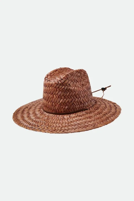 Simple straw hat for men with casual fit for beach and outdoor activities -Bells II Lifeguard Hat - Copper/Copper