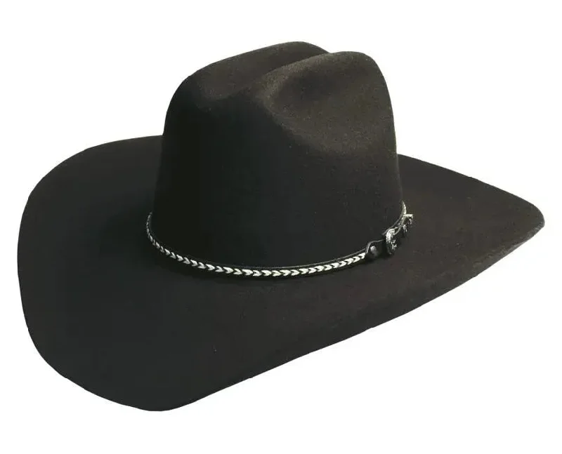 Unique cowboy hats for women with bold color combinations and trendy accents -Silverado Black Hills - Wool Felt Cowboy Hat