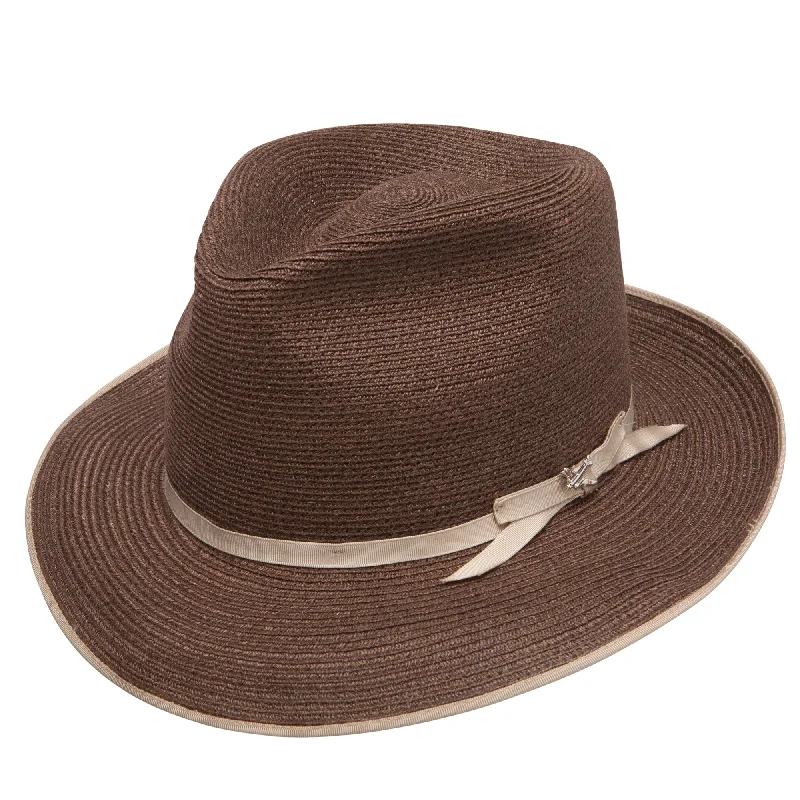 Comfortable straw fedora hats for women with ventilation for breathability -Stetson Stratoliner (Special Edition) Hemp Braid Straw Fedora