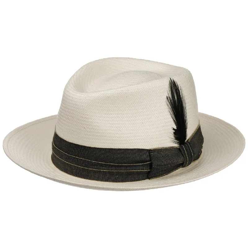 Elegant straw sun hat for women with large brim and stylish band for chic look -Anderson Straw Hat by Bailey 1922