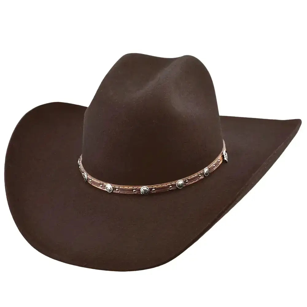 Classic cowboy hats with felt and leather trims for women with rustic charm -Justin Buster - (2X) Wool Felt Cowboy Hat