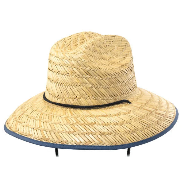 Durable straw hat for men with wide brim for outdoor adventures and protection -Dorfman Pacific - American Flag Rush Lifeguard Sun Hat