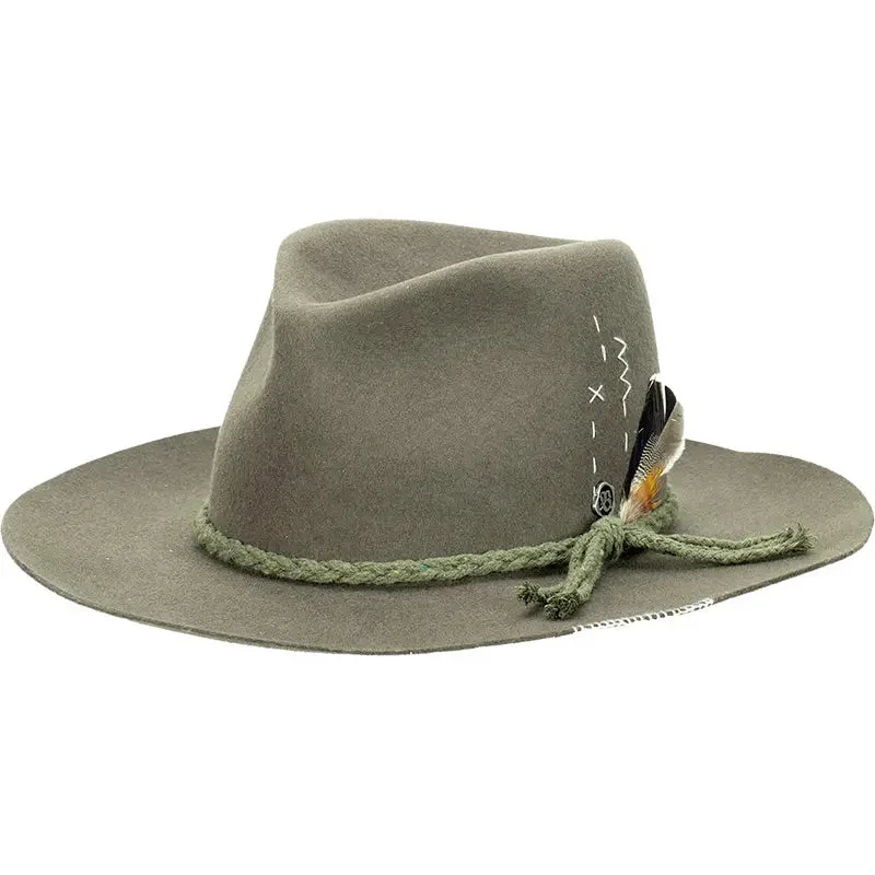 Unique fedora hats for men with patterned bands for a touch of personality -Biltmore Postino Wool Felt Fedora