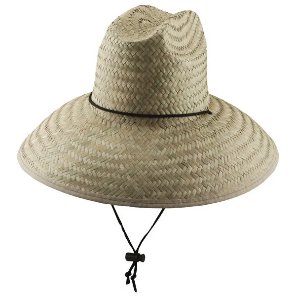 Soft straw sun hat for women with comfortable feel and sun protection -Dorfman Pacific - Palm Lifeguard Straw Sun Hat