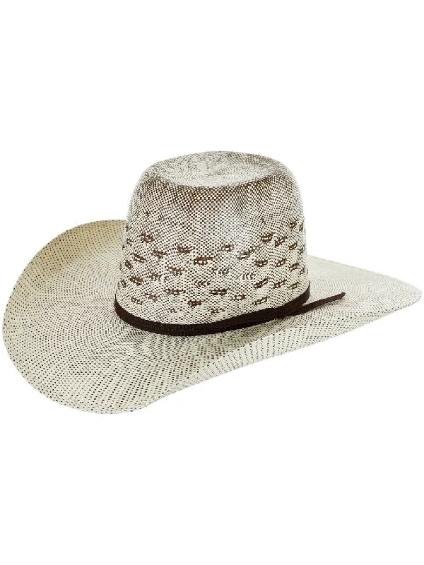 Adjustable straw fedora hat for men with versatile design for all occasions -Resistol Tuff Hedeman Everett Straw Cowboy Hat