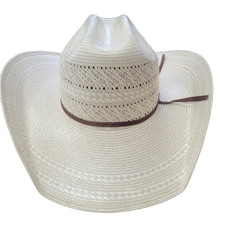 Natural fiber straw hat for women with sustainable materials and eco-friendly style -American Hat Co. Straw Hat - #TC8910