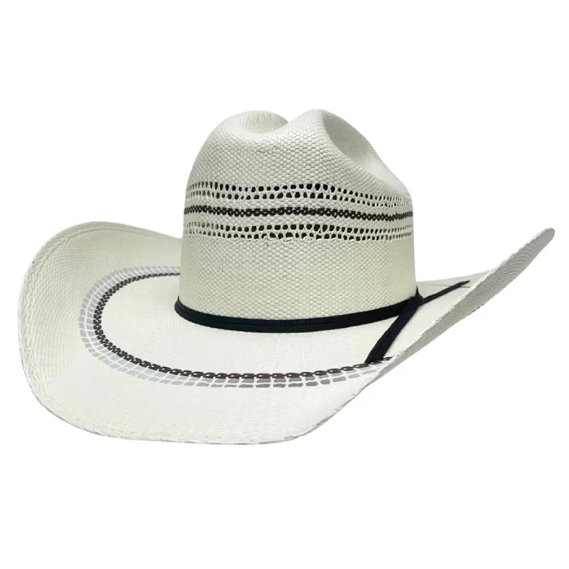 Functional straw cap for men with breathable design and practical use -American Hat Co. Bicolor Ponderosa Straw Hat