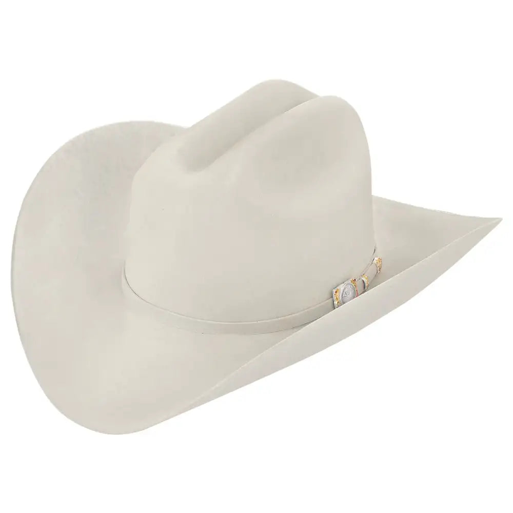 Adjustable straw cowboy hats for men with elastic bands for flexible fit -Larry Mahan's Independencia - (100X) Fur Felt Cowboy Hat