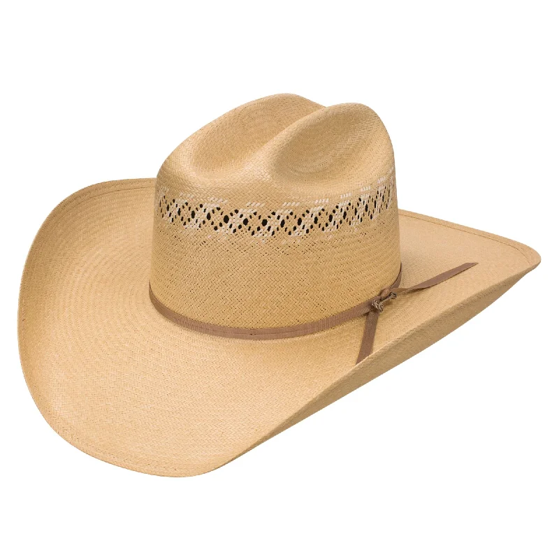 Luxury straw sun hat for women with wide brim and elegant finish -Stetson Jace Pecan Straw Hat