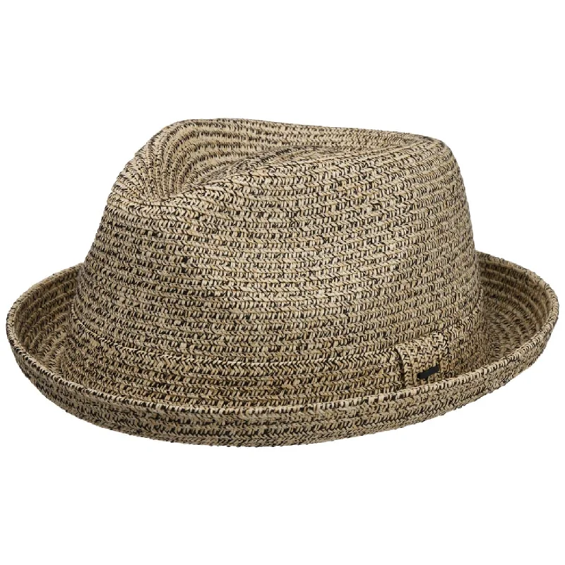 Stylish straw trilby for men with sharp lines and trendy vibe -Billy Short Brim Summer Hat by Bailey 1922