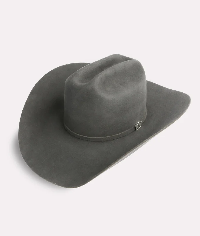 Western cowboy hats for men with embossed leather bands for intricate detailing -The Alamo :: Steel Grey