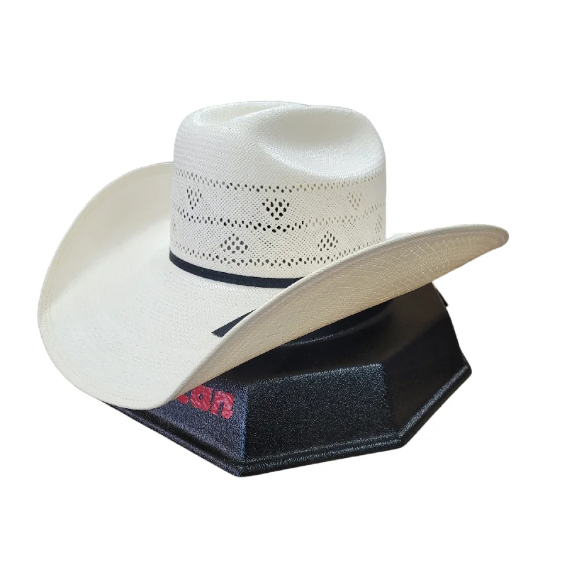 High-quality straw hat for men with a wide brim and durable construction -American Hat Co. Straw Hat - #8200