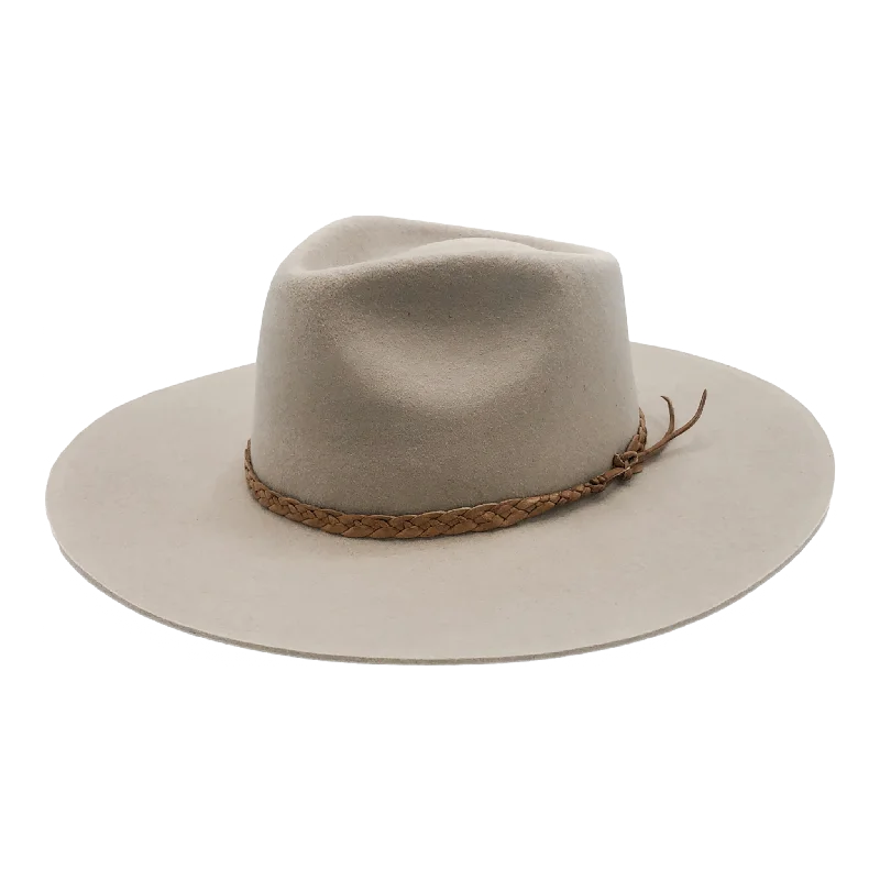 Vintage wool felt hat with worn charm -Le Souk - Bone