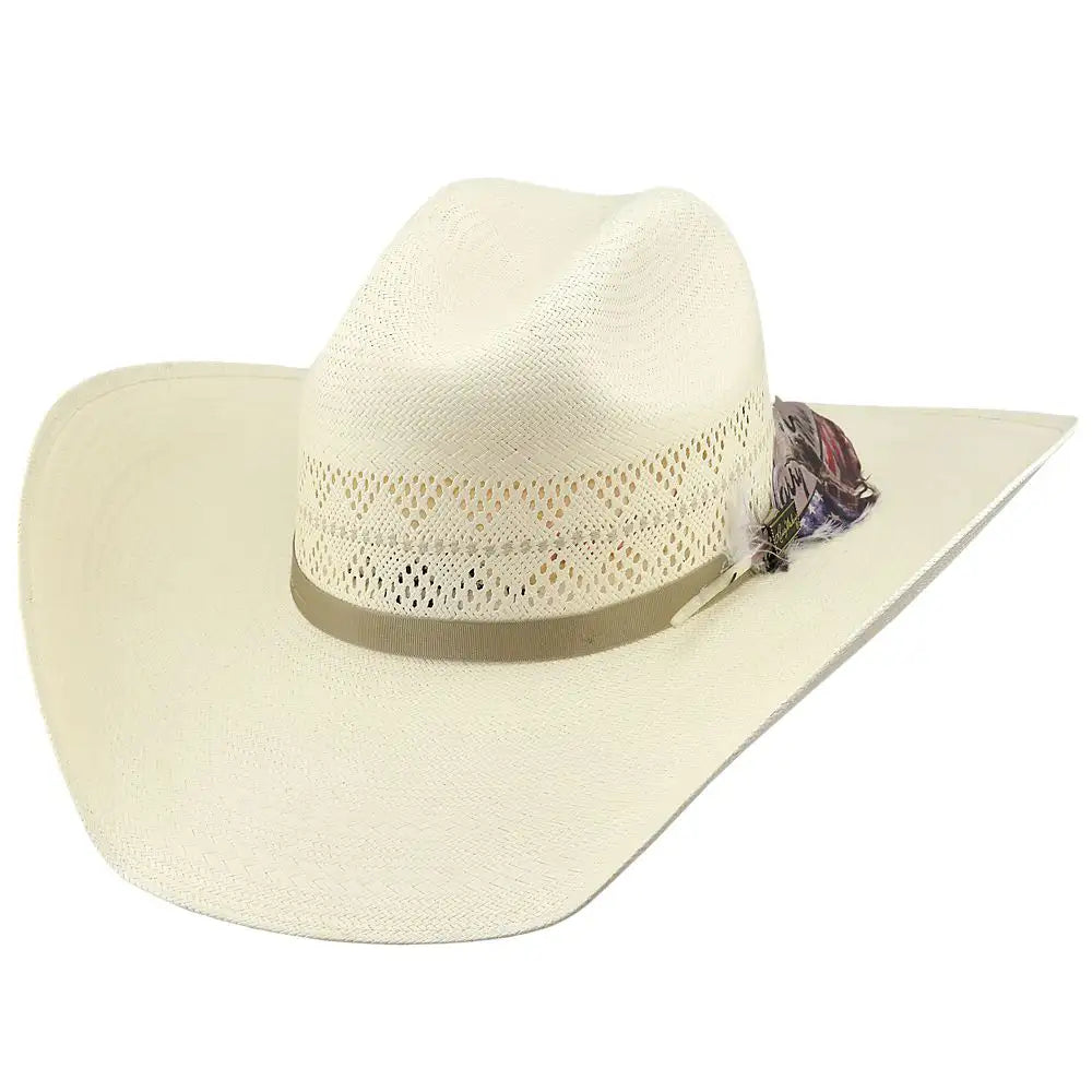 Comfortable cowboy hats for men with sweat-wicking materials for long-wear comfort -Larry Mahan's Tulsa - (10X) Straw Cowboy Hat