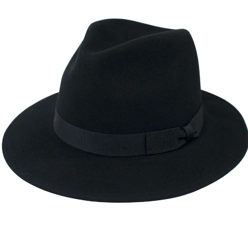 Vintage fedora hats for men with distressed leather bands for an aged look -Myra - Women's Fedora With Bow