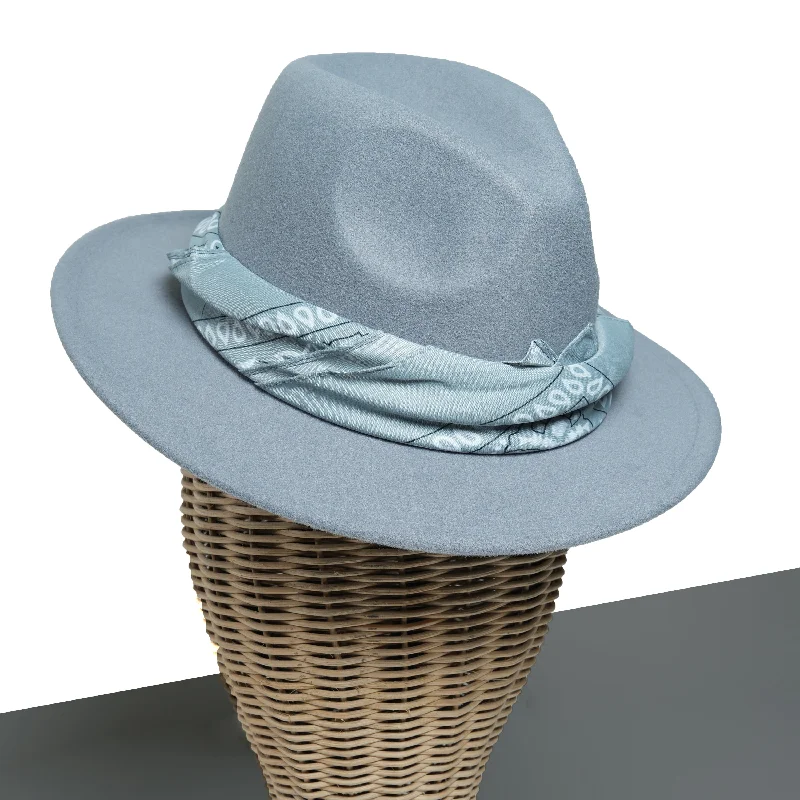 Fedora hats for women with geometric designs for a chic and bold statement -Chokore Boho Chic Fedora Hat (Grey)