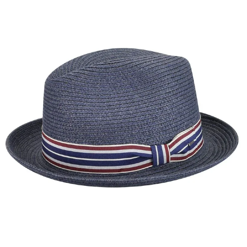 Custom-fedora hats for women with trendy designs and customizable colors -Bailey Salem Pinch Front Toyo Straw Fedora