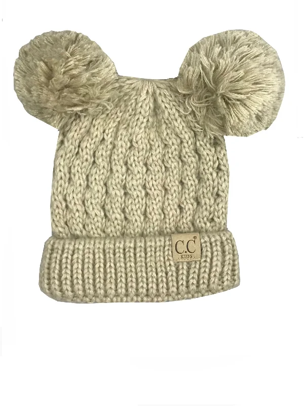 Canvas trucker cap for tough outdoor wear -Kids-23 Beige