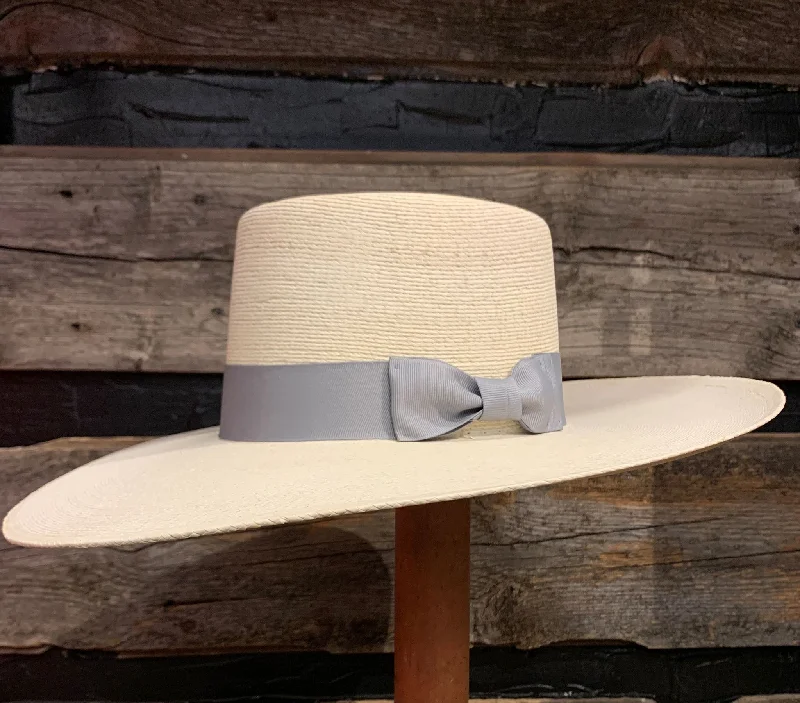 Light brown straw sun hat for women with delicate design and bohemian style -Atwood Buckaroo Palm Leaf Hat