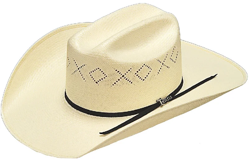 Handwoven straw hat for women with a unique design and artistic craftsmanship -Twister 8X Sisal Hat