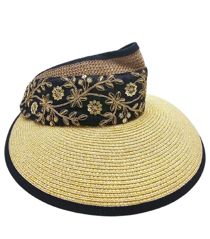 Affordable felt hat for stylish budget wear -Sun Visor Resortwear Beach Vacation (Margret)